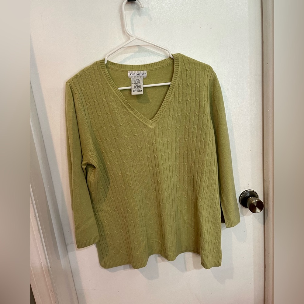 White Stag Green Sweater